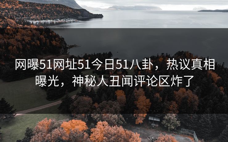 网曝51网址51今日51八卦，热议真相曝光，神秘人丑闻评论区炸了