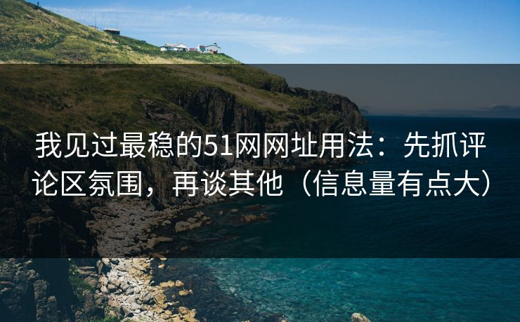 我见过最稳的51网网址用法:先抓评论区氛围,再谈其他(信息量有点大) 我见过最稳的51网网址用法:先抓评论区氛围,再谈其他(信息量有点大)